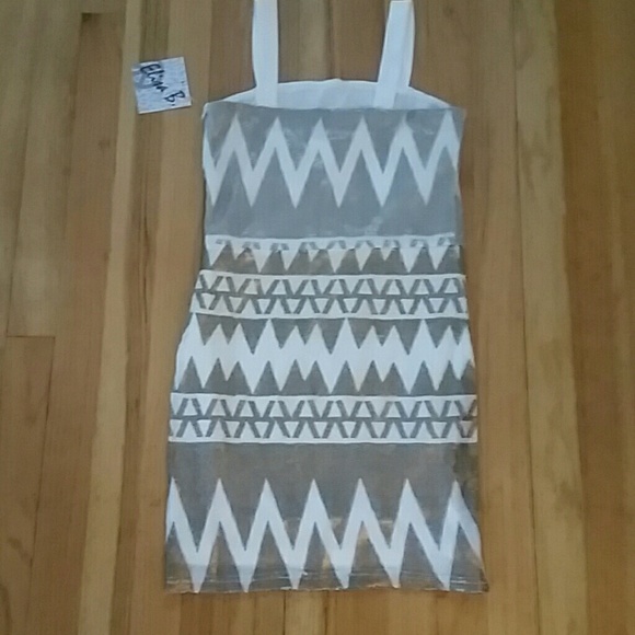 Elisa B. NWT Silver Gold White Sequin Dress - Picture 5 of 5